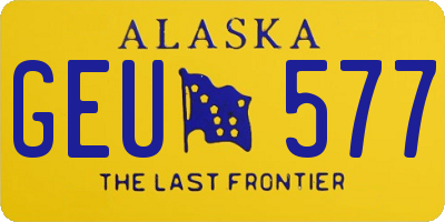 AK license plate GEU577