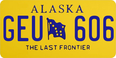 AK license plate GEU606