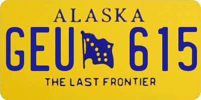 AK license plate GEU615