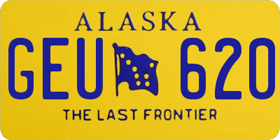 AK license plate GEU620