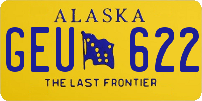 AK license plate GEU622