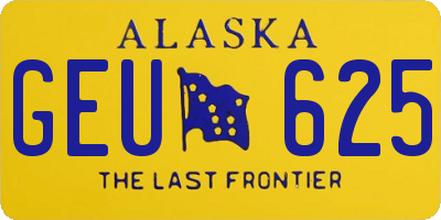 AK license plate GEU625