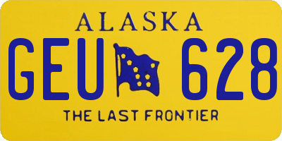 AK license plate GEU628