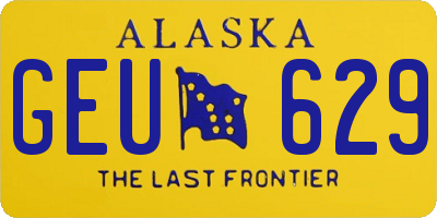 AK license plate GEU629