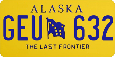 AK license plate GEU632