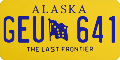 AK license plate GEU641
