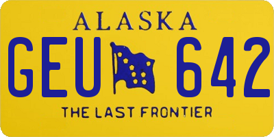 AK license plate GEU642
