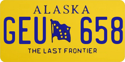 AK license plate GEU658