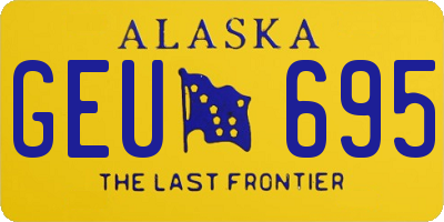 AK license plate GEU695