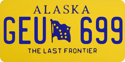 AK license plate GEU699