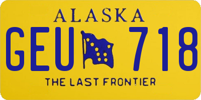 AK license plate GEU718