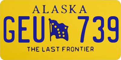 AK license plate GEU739
