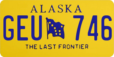 AK license plate GEU746