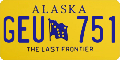 AK license plate GEU751