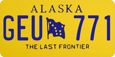 AK license plate GEU771