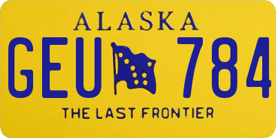 AK license plate GEU784