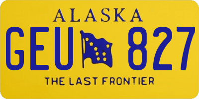 AK license plate GEU827
