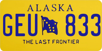 AK license plate GEU833