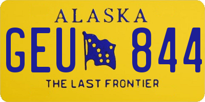 AK license plate GEU844