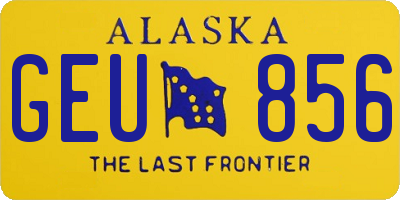 AK license plate GEU856