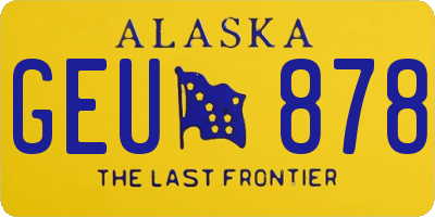 AK license plate GEU878
