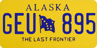 AK license plate GEU895