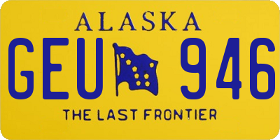AK license plate GEU946