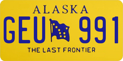 AK license plate GEU991