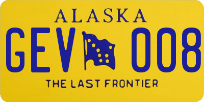 AK license plate GEV008