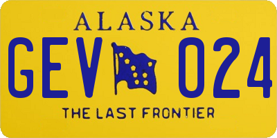 AK license plate GEV024