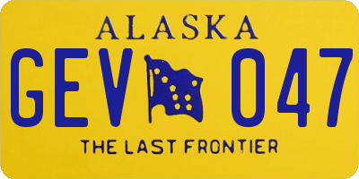 AK license plate GEV047