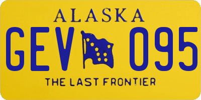 AK license plate GEV095