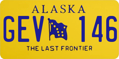AK license plate GEV146
