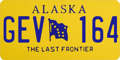 AK license plate GEV164