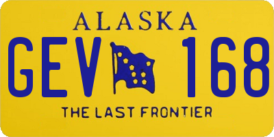 AK license plate GEV168