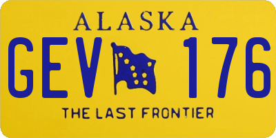 AK license plate GEV176