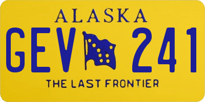 AK license plate GEV241