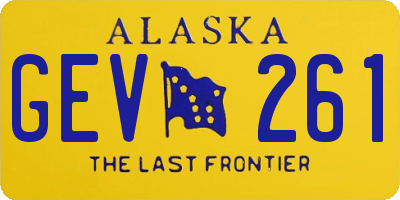 AK license plate GEV261