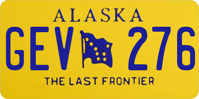 AK license plate GEV276