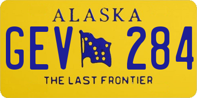 AK license plate GEV284