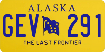 AK license plate GEV291