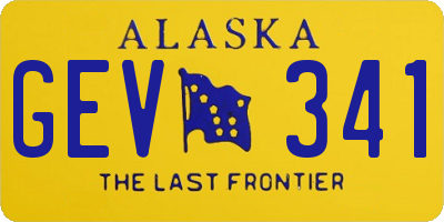 AK license plate GEV341