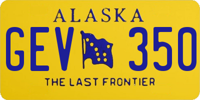 AK license plate GEV350