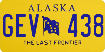 AK license plate GEV438