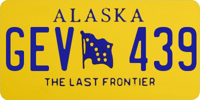AK license plate GEV439