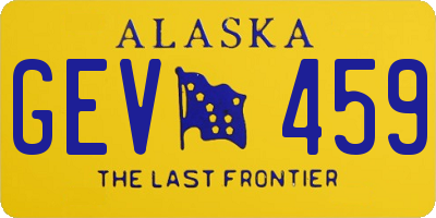 AK license plate GEV459