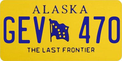 AK license plate GEV470