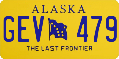 AK license plate GEV479