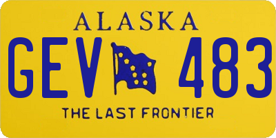 AK license plate GEV483