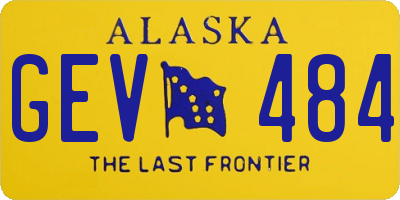 AK license plate GEV484